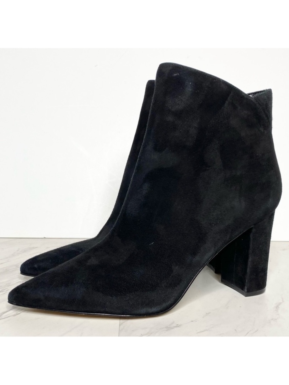 Marc Fisher Urmi Black Suede Pointy Toe Bootie 11M